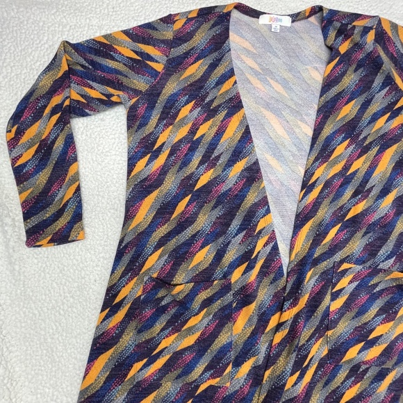 NWT Women’s Multi-Color Medium LuLaRoe Sarah Duster Cardigan - Picture 4 of 15